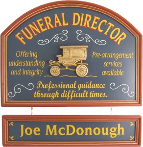 Undertaker Gift Sign