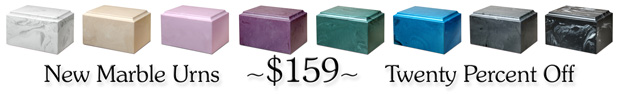 Sale on Cultured Marble Urns