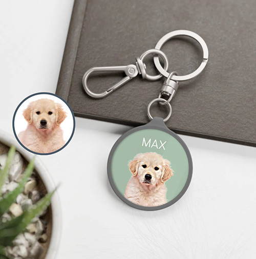 pet photo keychain