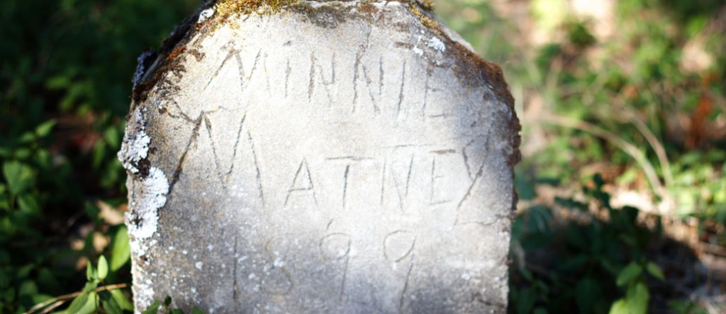 Homemade grave marker