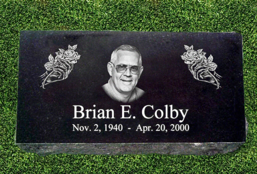 photo engraved headstone