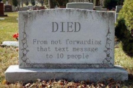 Cause of Death: Not Forwarding Text