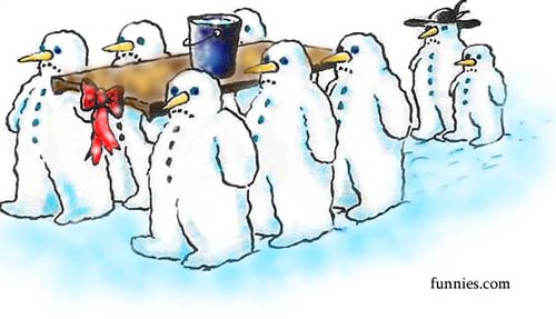 snowman funeral