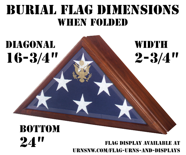 Folded Military Burial Flag Size