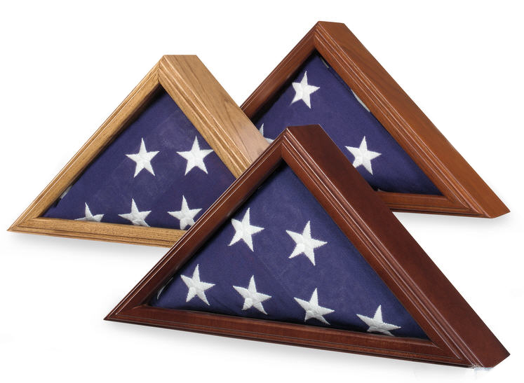 Large Coffin Flag Display Case American Burial Flag Box 