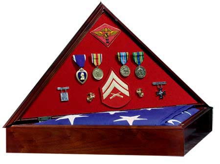 Medal Display Flag Case