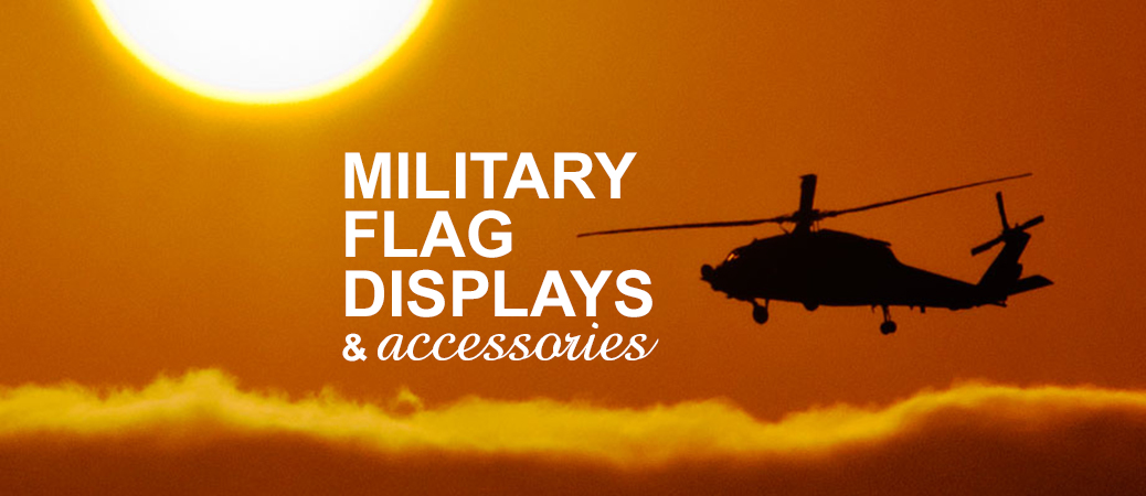 Military burial flags and accessories