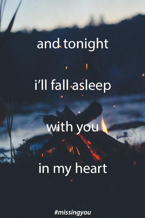 Falling asleep missing you