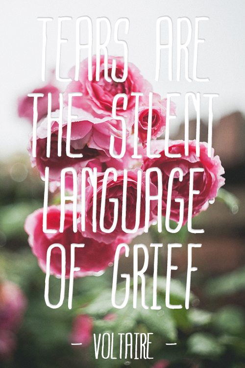 Tears, the silent language of grief