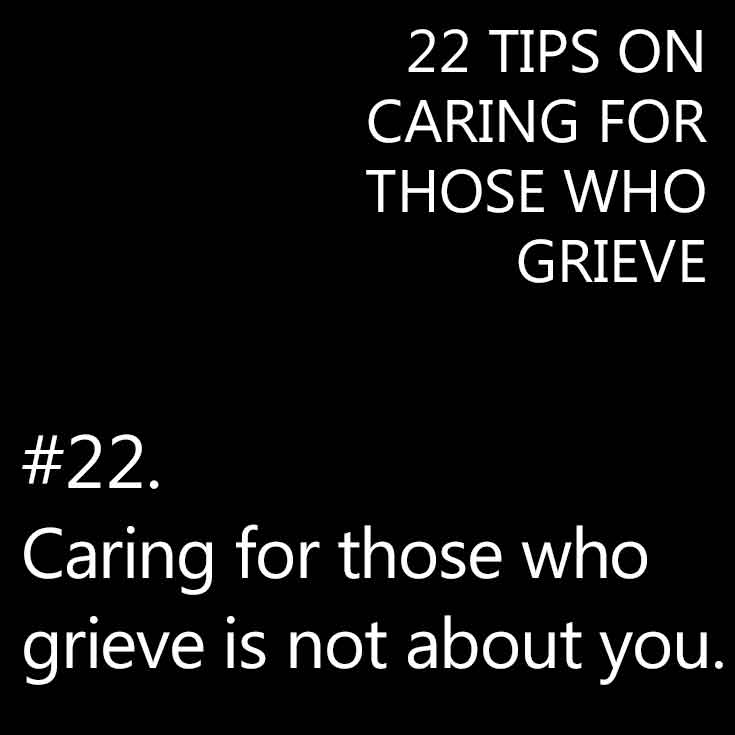 Tips for caring for mourners