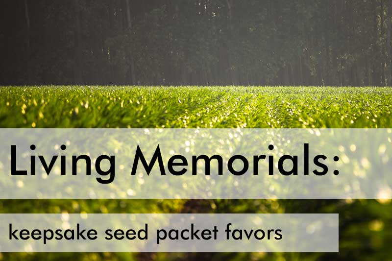 Memorial Favors: Keepsake Seed Packets