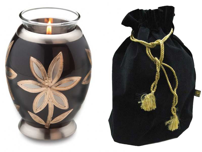 Tealight Urn with Velvet Bag