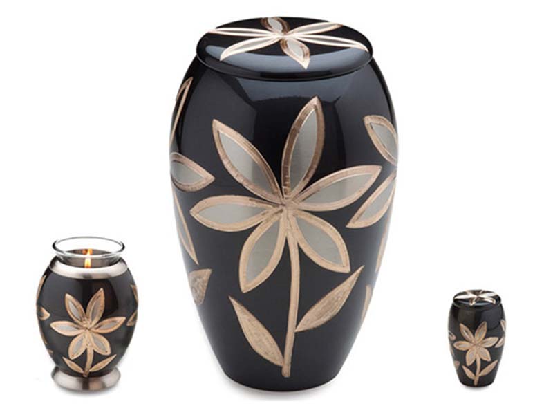 Brass Flower Cremation Urns