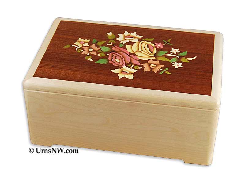 Marquetry Floral Inlay Urn