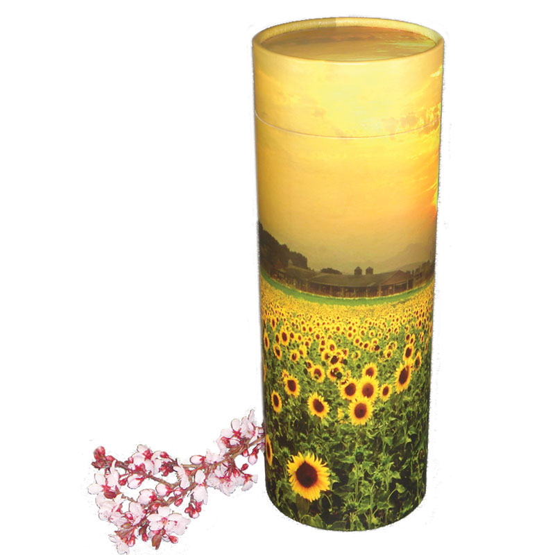 Scattering Cremation Urn with Sunflowers