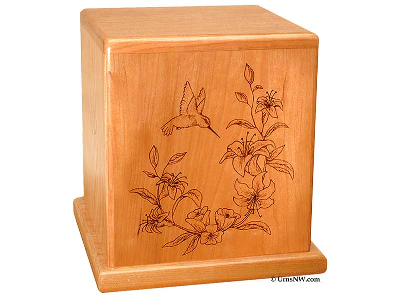 Flower Cremation Urn with Tiger Lilies