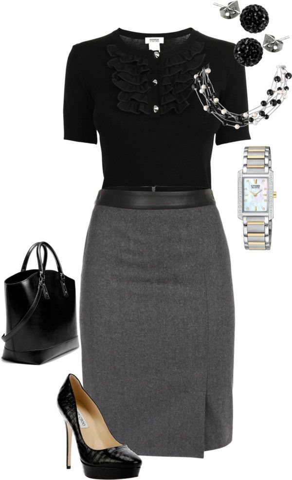 Skirt and Blouse Outfit for Funeral