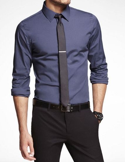 Shirt, tie, and black slacks