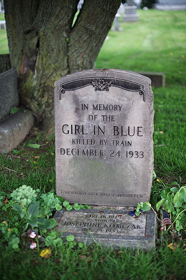 Girl in Blue Headstone - Josephine Klimczak