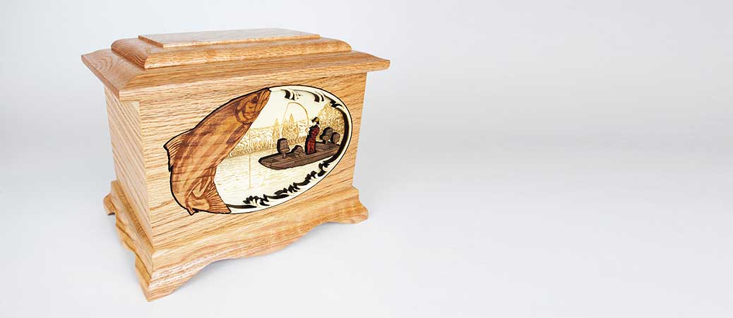 Oak Wood Cremation Urn made in the Pacific Northwest
