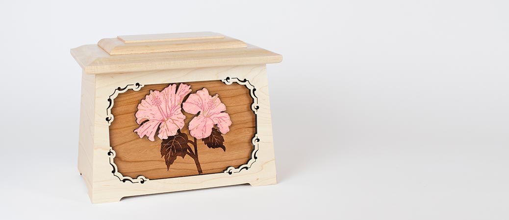 Memorial Urns - Hibiscus Flower