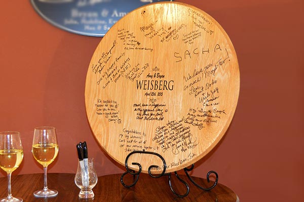 Signature Barrel Head Memorial Guest Book