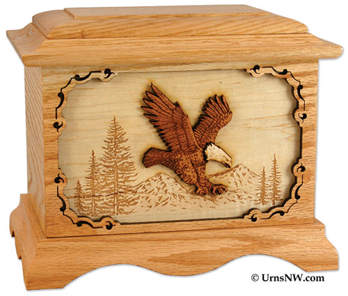 Eagle Inlay Art Cremation Urn