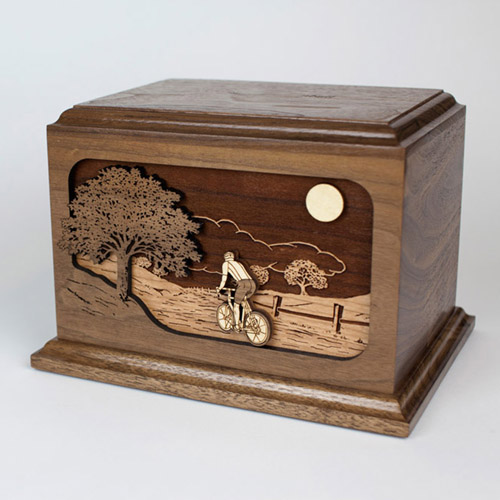 Cremation Urn with Bicycle