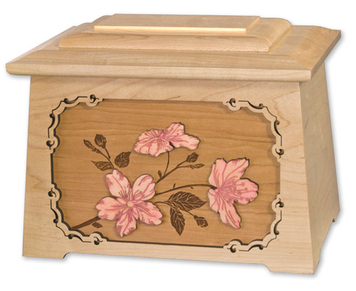 Floral Art Inlay Urn