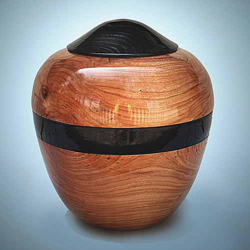 Cherry Wood Urn