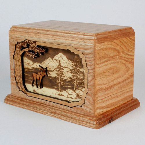 Canadian Wood Art Cremation Urn