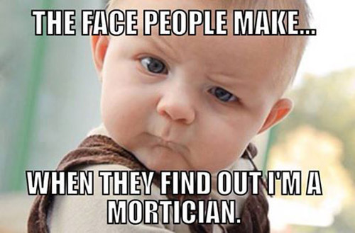 A mortician's job