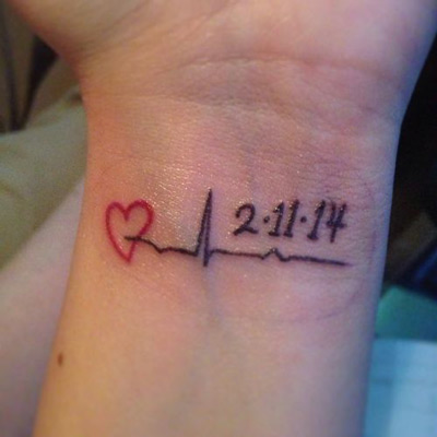 The last heartbeat tattoo