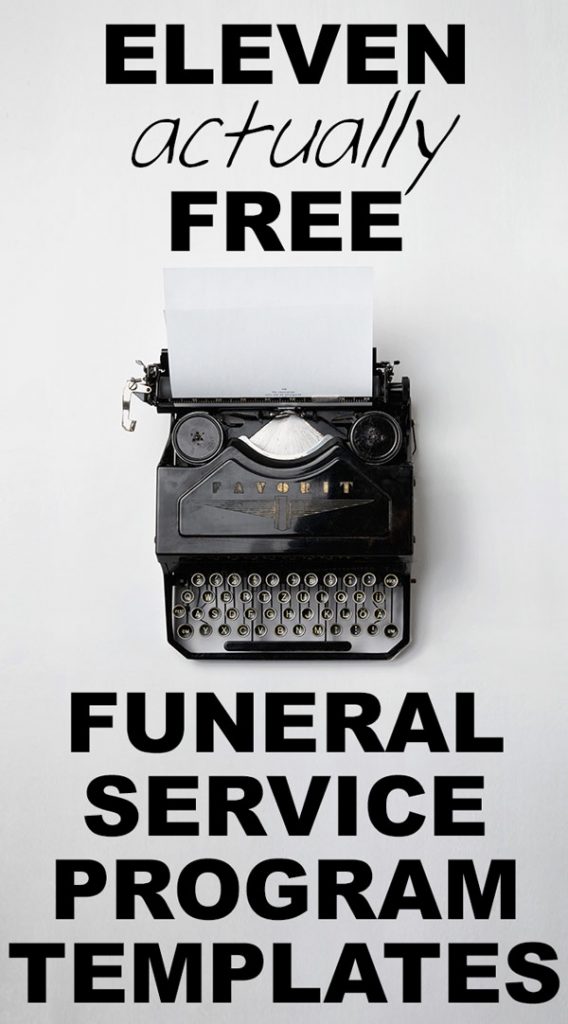 Our Favorite Actually Free Funeral Program Templates Urns Online