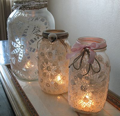 Old-Fashioned Lacy Luminaries