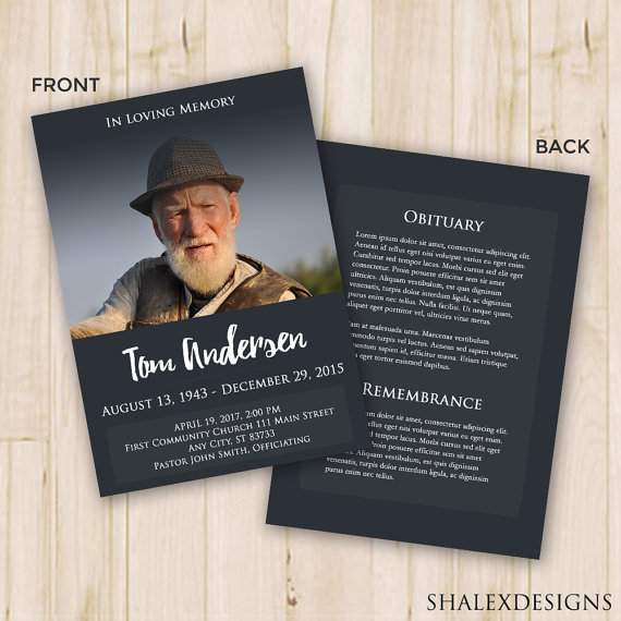 Memorial Funeral Program Template