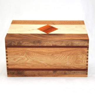 Handmade wooden cremation urn