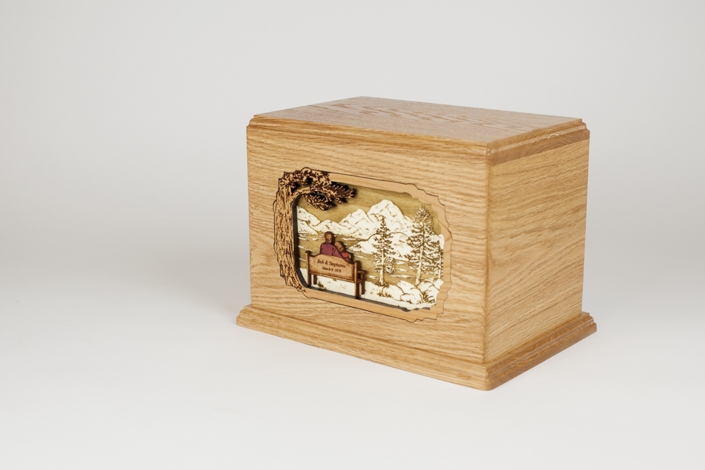 Inlay Art Cremation Urn for Two People