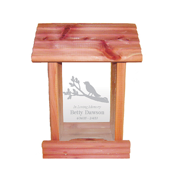 Cedar Bird Feeder Memorial Gift