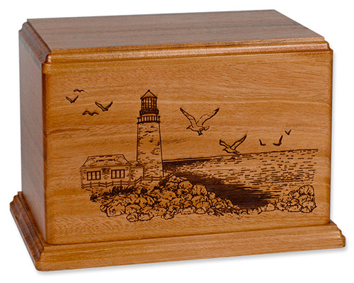 Wooden Lighthouse Cremation Urns