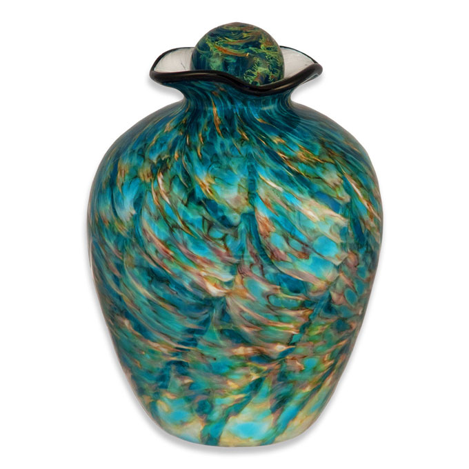 Hand Blown Glass Art Cremation Urns