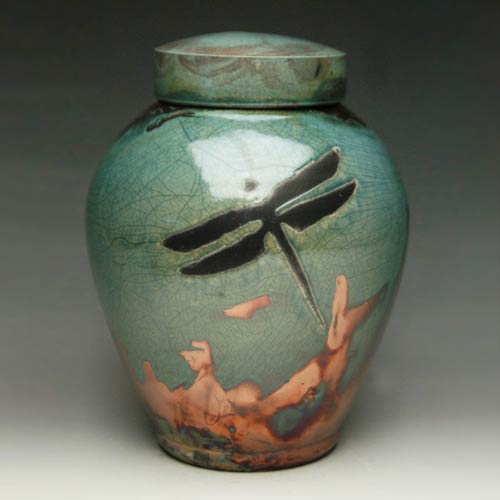 Green Cremation Urns - Dragonfly