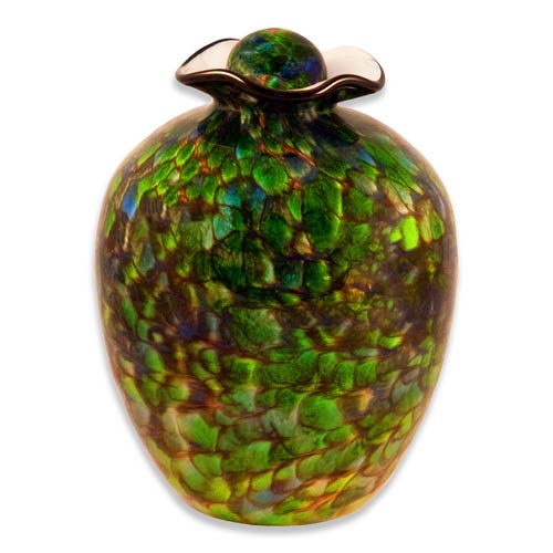 Green Cremation Urns - Forest Glass