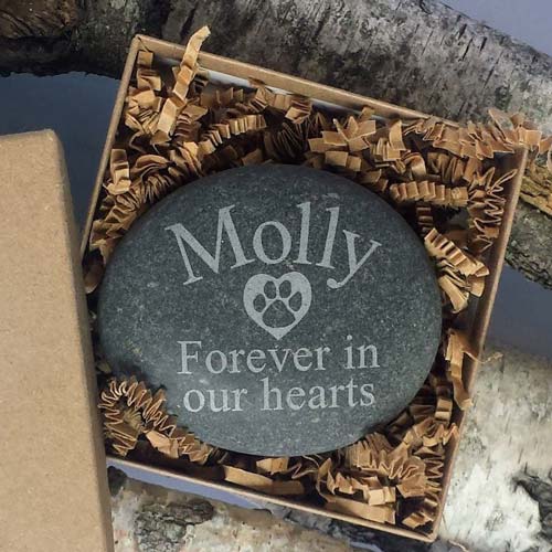 Mark your pet's passing with a custom garden stone