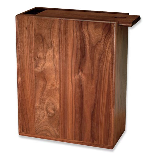 Scattering urn made in the USA from premium solid walnut wood