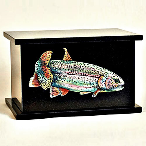 Fish Urns Black Granite Rainbow Trout