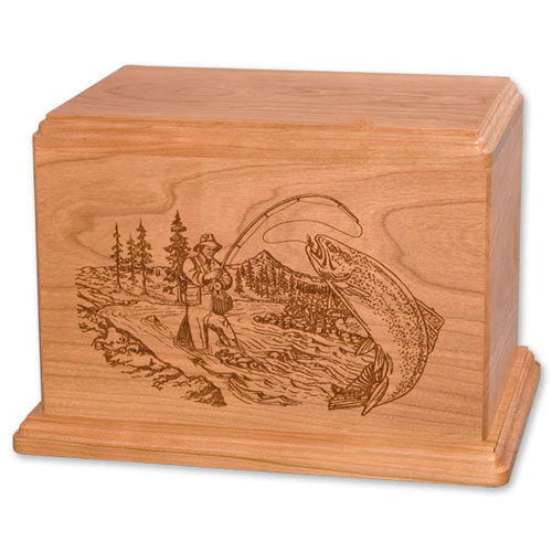 Trout Fishing Cremation Urn