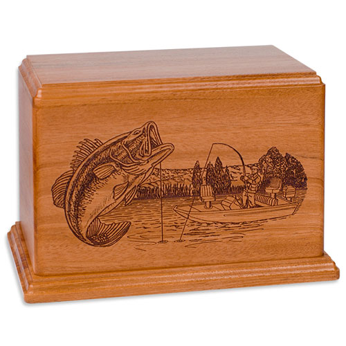 Boat Fishing Memorial Art Urn