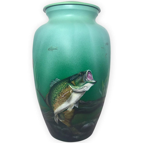 Unique Fish Urns - Metal Hand Painted Art Memorial Urn