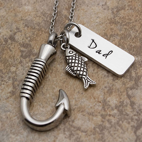 Fishing Cremation Jewelry for Dad